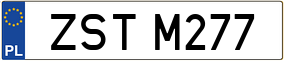 Trailer License Plate